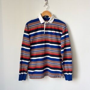 Vintage Polo Ralph Lauren Multicolor Striped Rugby Shirt Men’s L 90s Cotton USA